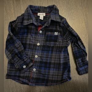 Splendid Baby Plaid Button Down Shirt 6–12M Blue EUC